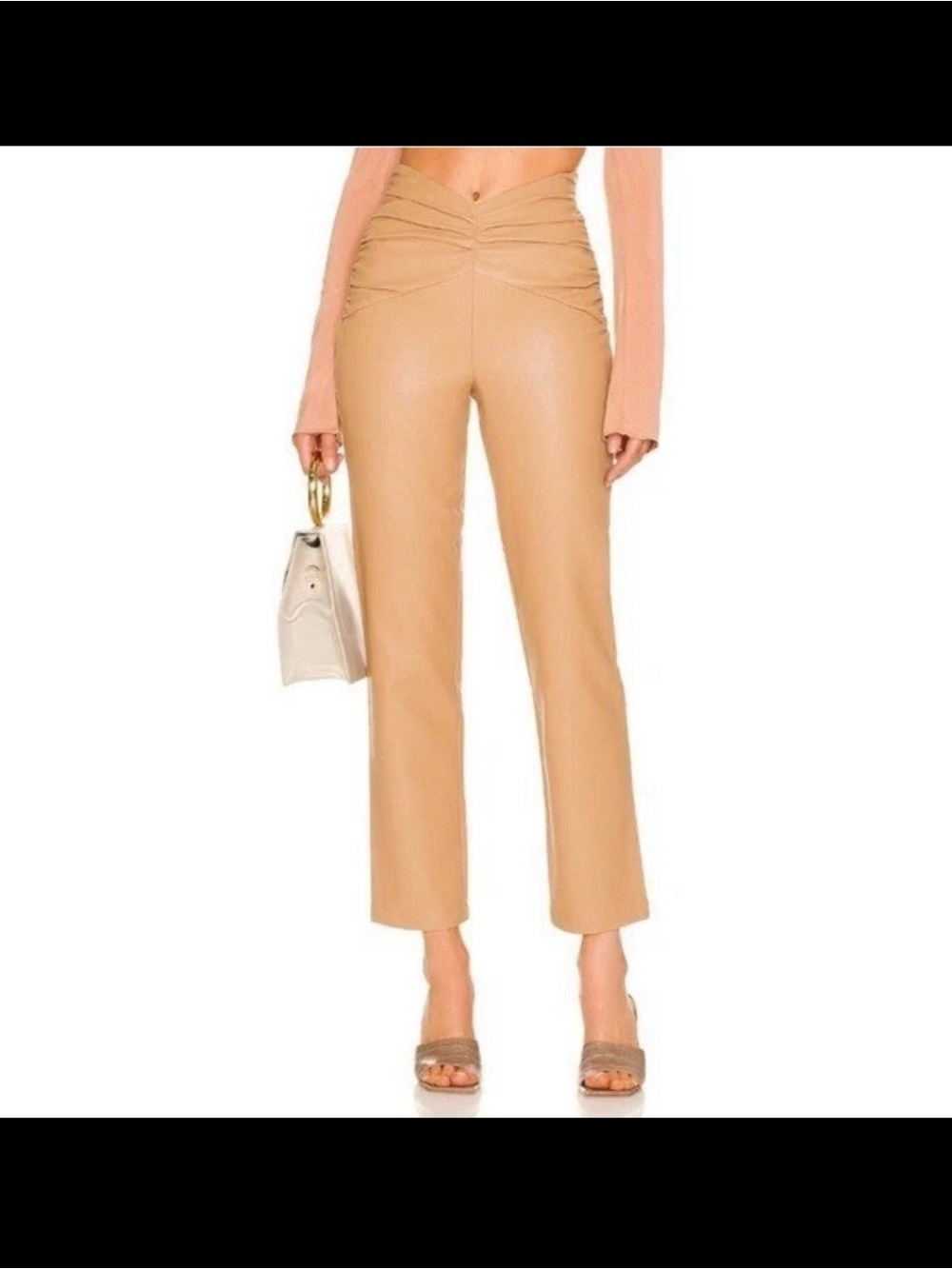 ✨ NBD Sophia Faux Leather Pants in Beige / Champagne ✨